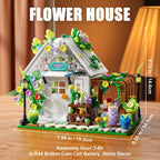 Flower House Building Set with LED Lights for Girls 8-12 (719Pcs)