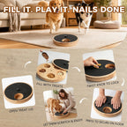 Dog Nail Scratch Board with Treat Box, Stress-Free Nail Filing Toy for Dogs