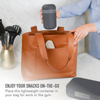 Modern Bento-Style Lunch Box Set With Reusable Snack Cup (Dark Gray)
