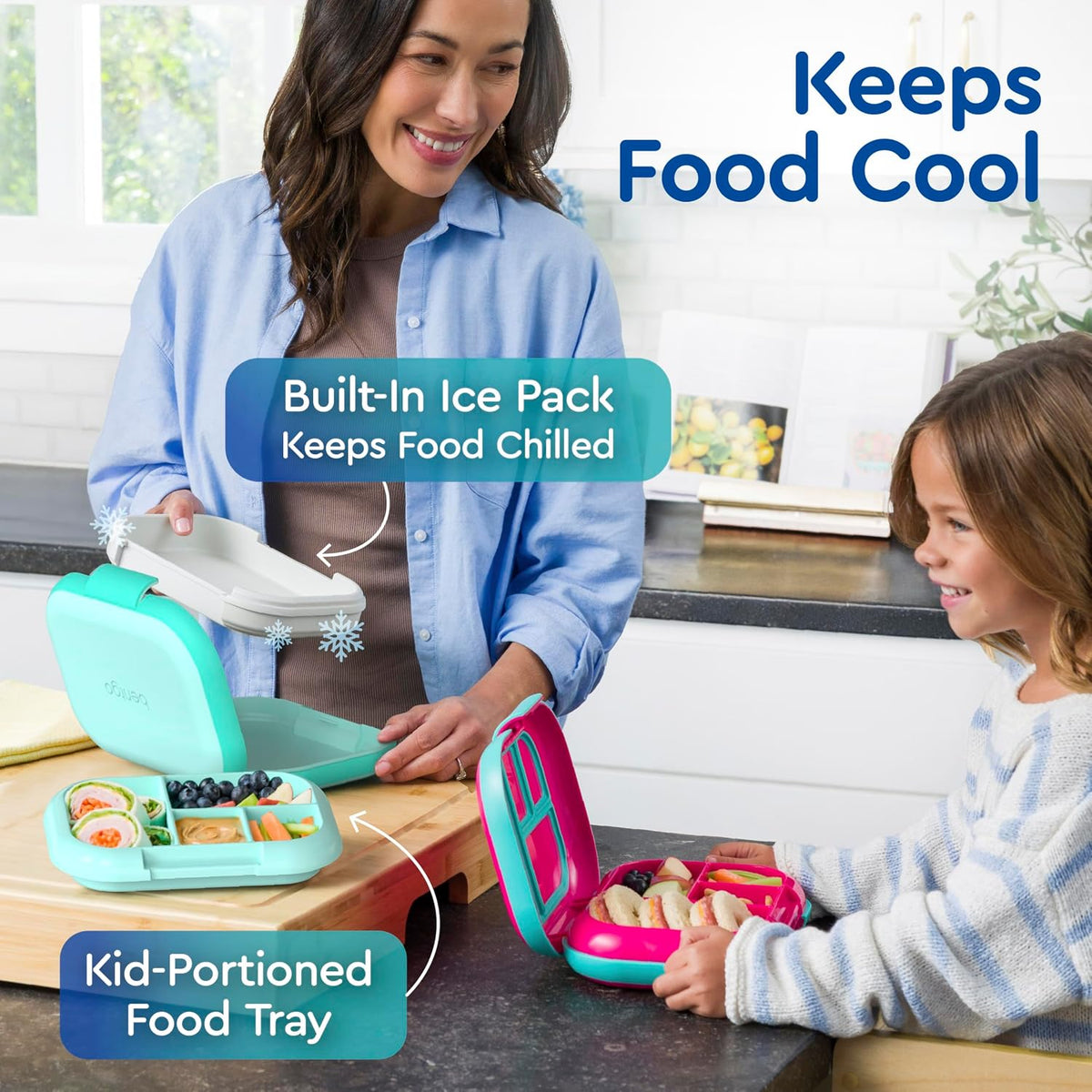 Chill Kids (Aqua) and Chill Mini (Crisp Grays) Lunch Box Set