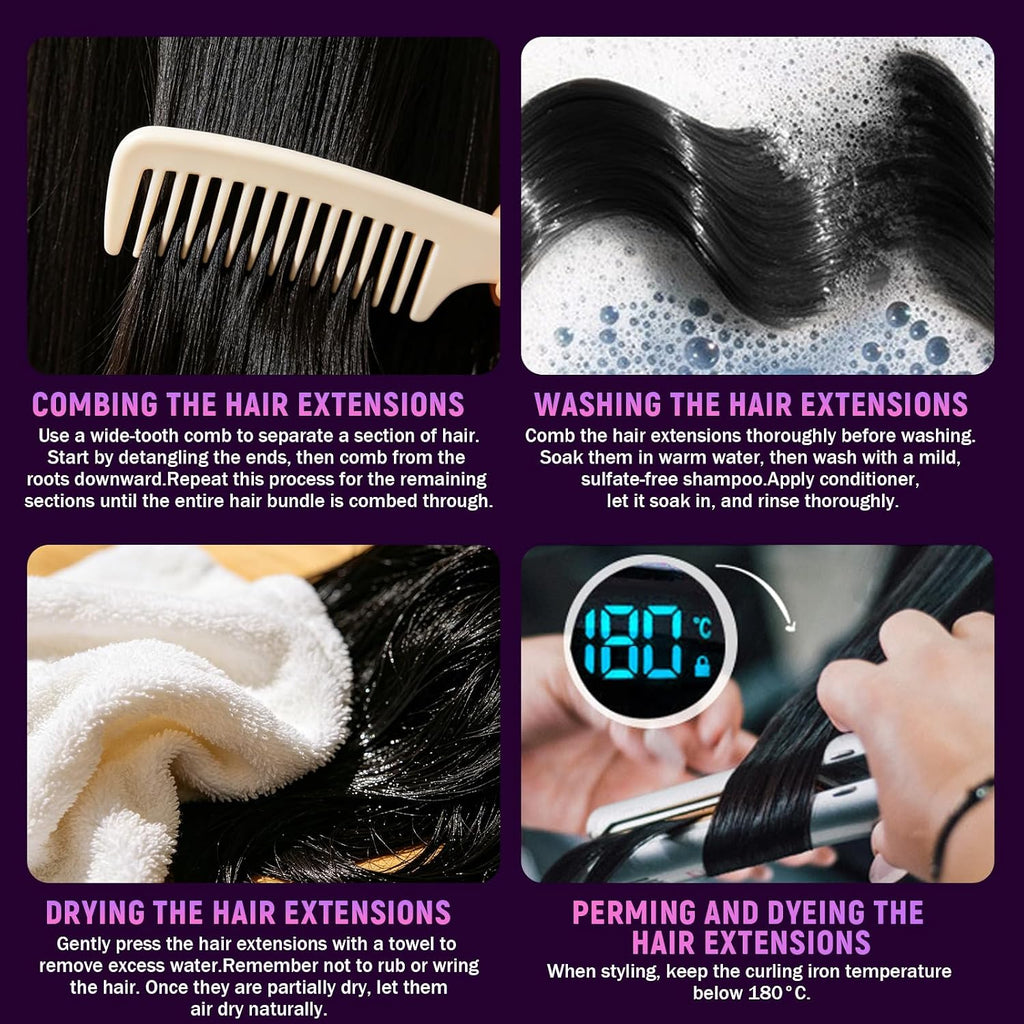 12A Kinky Straight Human Hair Bundles with 12" Closure, 12/14/16"