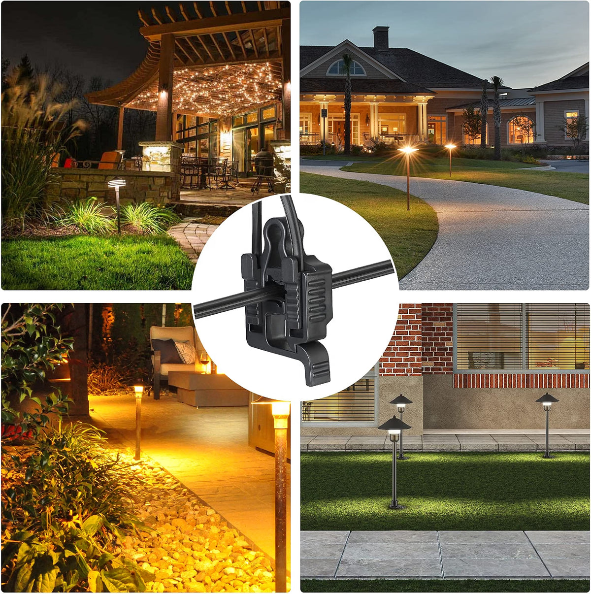 10-Pack Low Voltage Wire Connectors, Waterproof Landscape Lighting Connectors for 10/12/14/16/18 Gauge Cables, UL Listed, Outdoor Use
