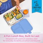 Kids Stainless Steel Lunch Box and Water Bottle Set (Rainbows & Butterflies)