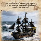 Pirate Ship Building Blocks, 3-Mast Classic Sailing Ship Model, 801 Pieces
