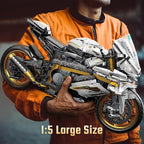 Chodia 1:5 Motorcycle Building Set, 2,078-Piece Large-Scale Model