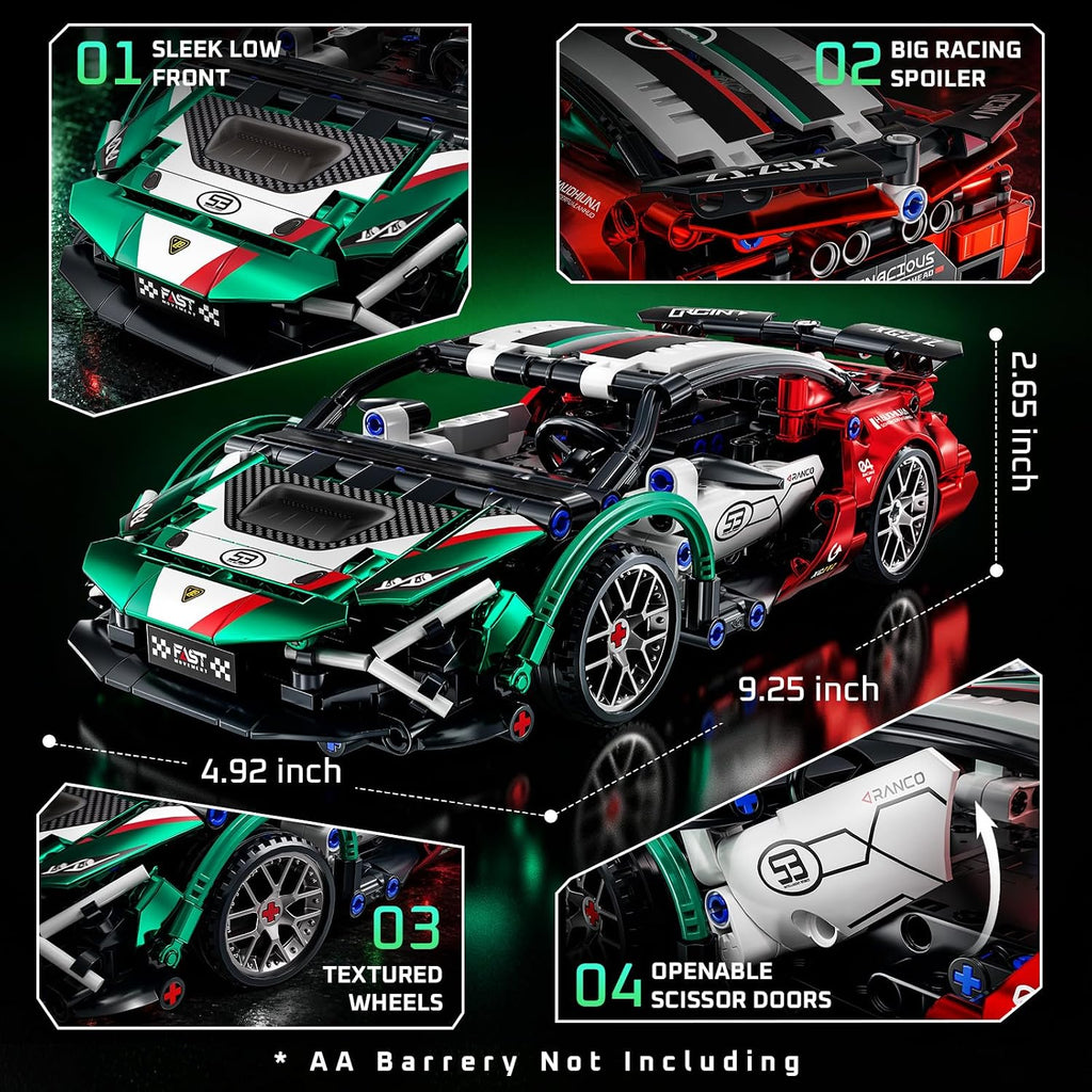 Remote Control Race Car Building Blocks, RC Construction Toy Set