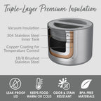 Stainless Steel Food Canister (Steel) and Deluxe Lunch Bag Set (Gray)