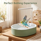 Automatic Bird Bath for Cage with Circulating Water Fountain & USB Pump