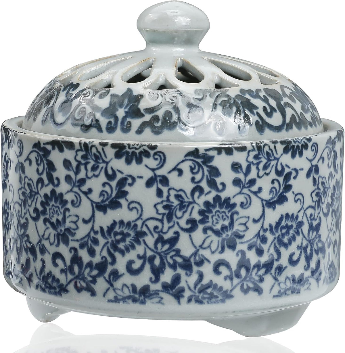 Ceramic Garlic Keeper with Breathable Lid, 4-Inch Countertop Storage Container