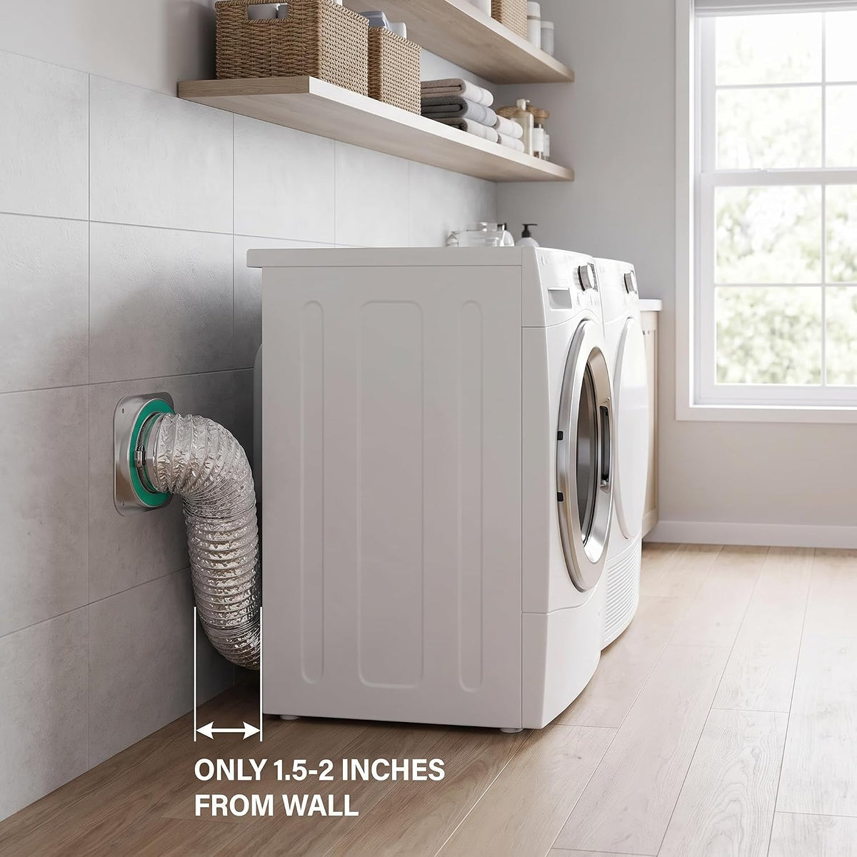 Magnetic Dryer Vent Connector Kit, Quick Connect Hose Coupling for Tight Laundry Spaces