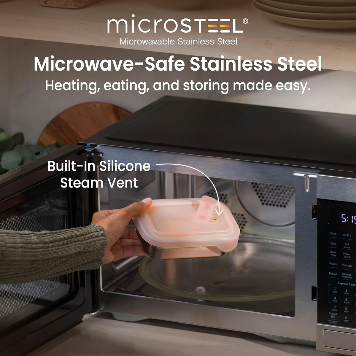 MicroSteel Heat & Eat Leak-Proof Stainless Steel Container