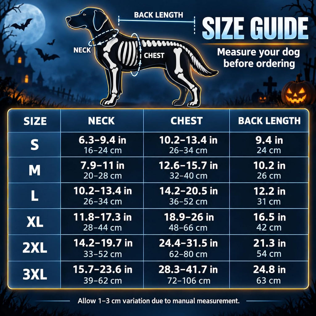 Dog Halloween Costumes Skeleton, Skeleton Dog Costume Large Breed，XX-Large