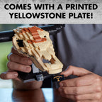 Yellowstone Cow Steer Skull Building Set, 563-Piece Brick Model with Table & Wall Mount