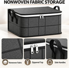 Foldable Storage Bag with Zipper, Clothes & Blanket Storage, S-XL (M) Nonwoven foldable storage bag with zippered lid and side handles; S/M/L/XL sizes for clothes, blankets, bedding and toys.