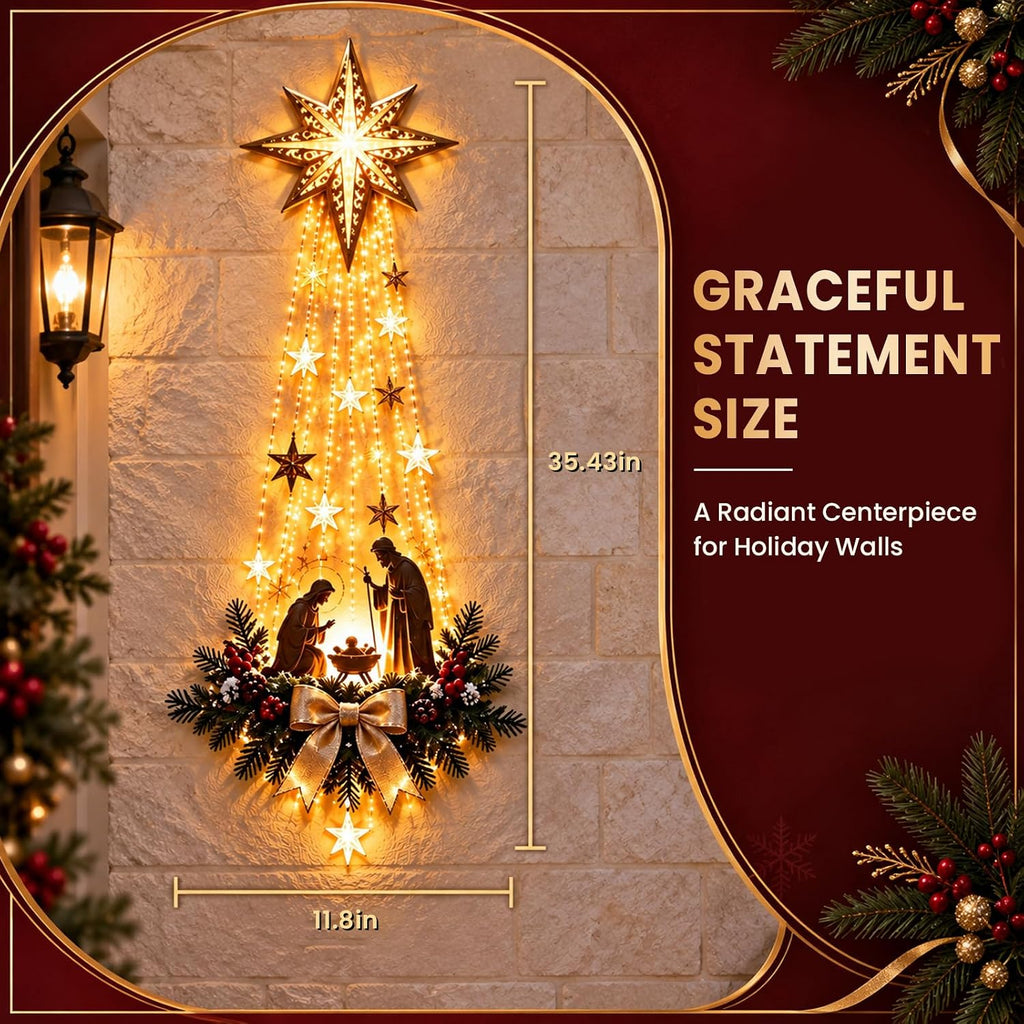 Christmas Decorations Wall Lights Star of Bethlehem Christian Hanging Decor