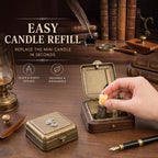 Vintage Brass Pocket Candle Box with Snuffer
