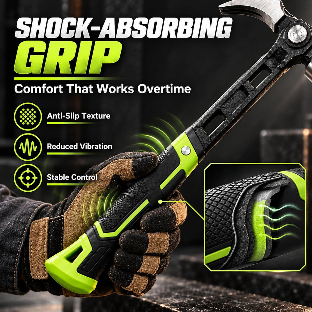 Adjustable Nail Puller Hammer with Magnetic Nail Holder