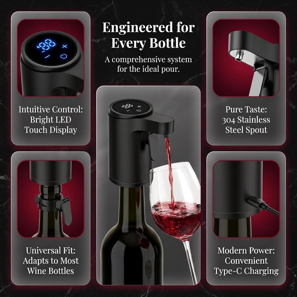 Rechargeable Bottle Top Pourer,Electric Whisky Dispenser