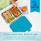 Kids Stainless Steel Lunch Box and Water Bottle Set (Dinosaur)