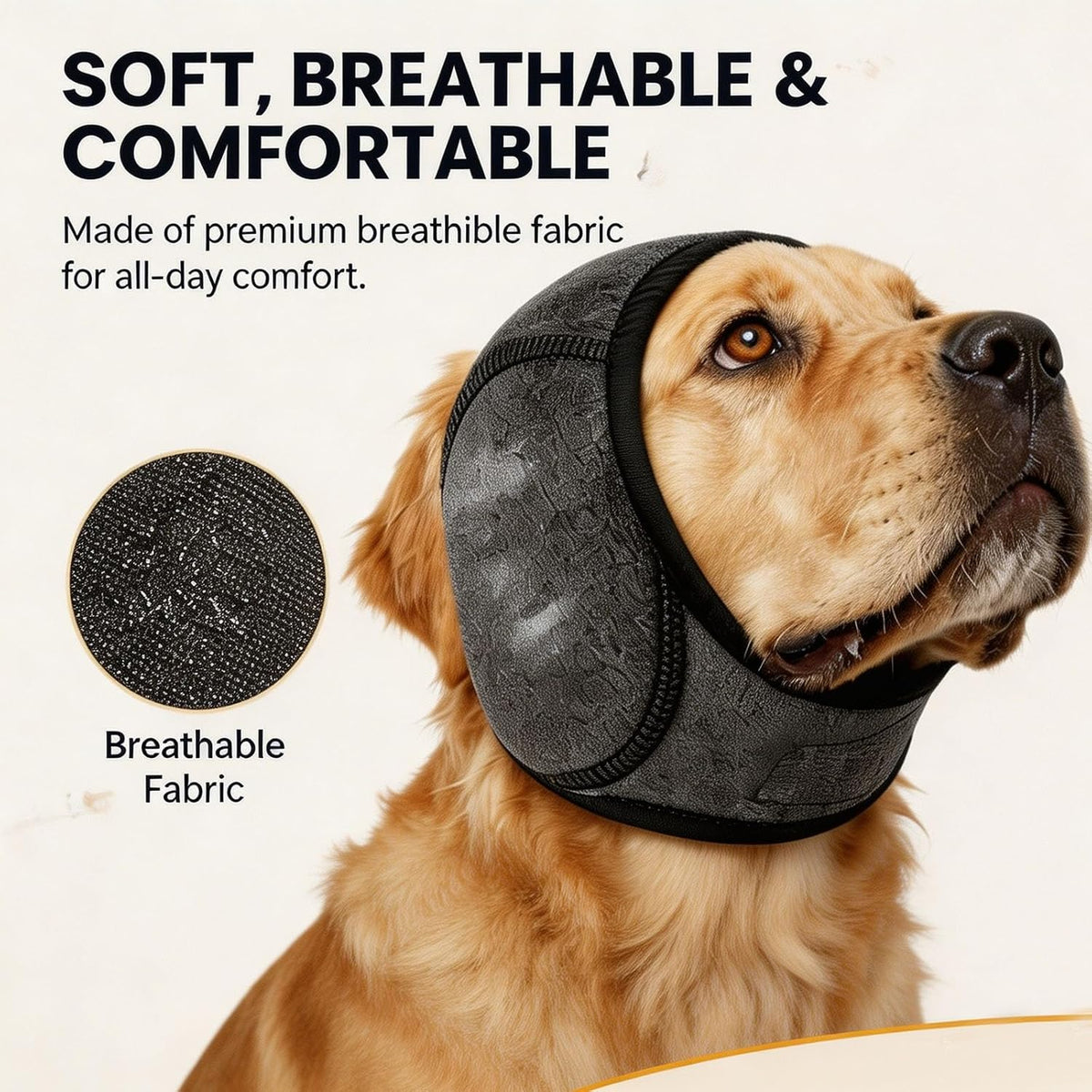 Dog Ear Muffs Noise Protection, Adjustable Ear Protection for Dogs for Fireworks Thunder Grooming Bathing (Gray,L)
