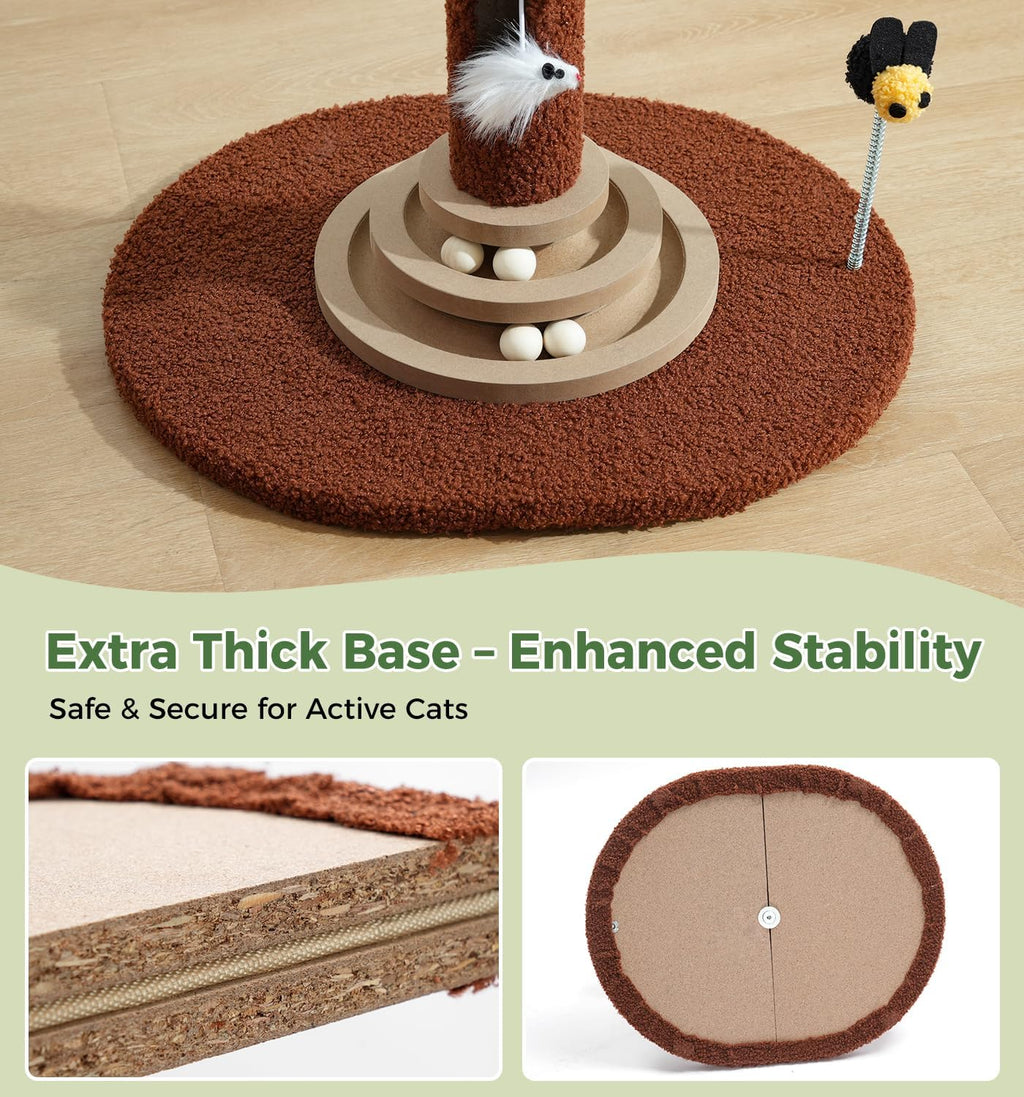 Made4Pets 35" Cat Scratching Post, Interactive Indoor Cat Toy