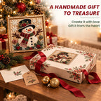 AUOBAG 3D Christmas Fabric Poke Art Kit DIY Snowman Craft Set (Snowman)