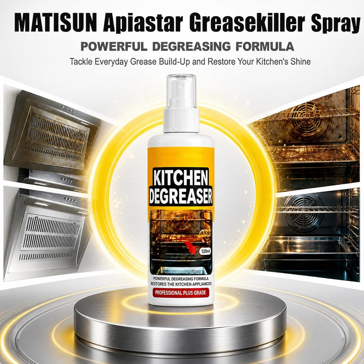 Grill Degreaser Spray Heavy Duty Cleaner For Outdoor Grills (2 Pcs) Cuts Through Tough Grease And Residue For Grills, Smokers, And Outdoor Cooking Areas