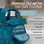 2-in-1 Adult Backpack & Insulated Lunch Bag