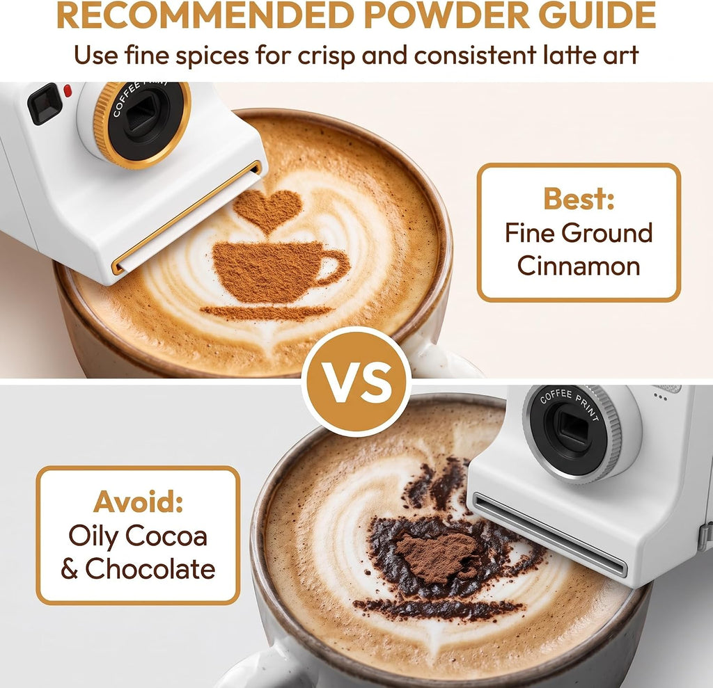 Camera Latte Art Maker – One-Click Coffee Stencil Printer