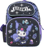 AI Accessory Innovations Hello Kitty 16" Backpack for Girls, Kuromi Kawaii School Bag with Flip Sequins & 3D Front Pocket