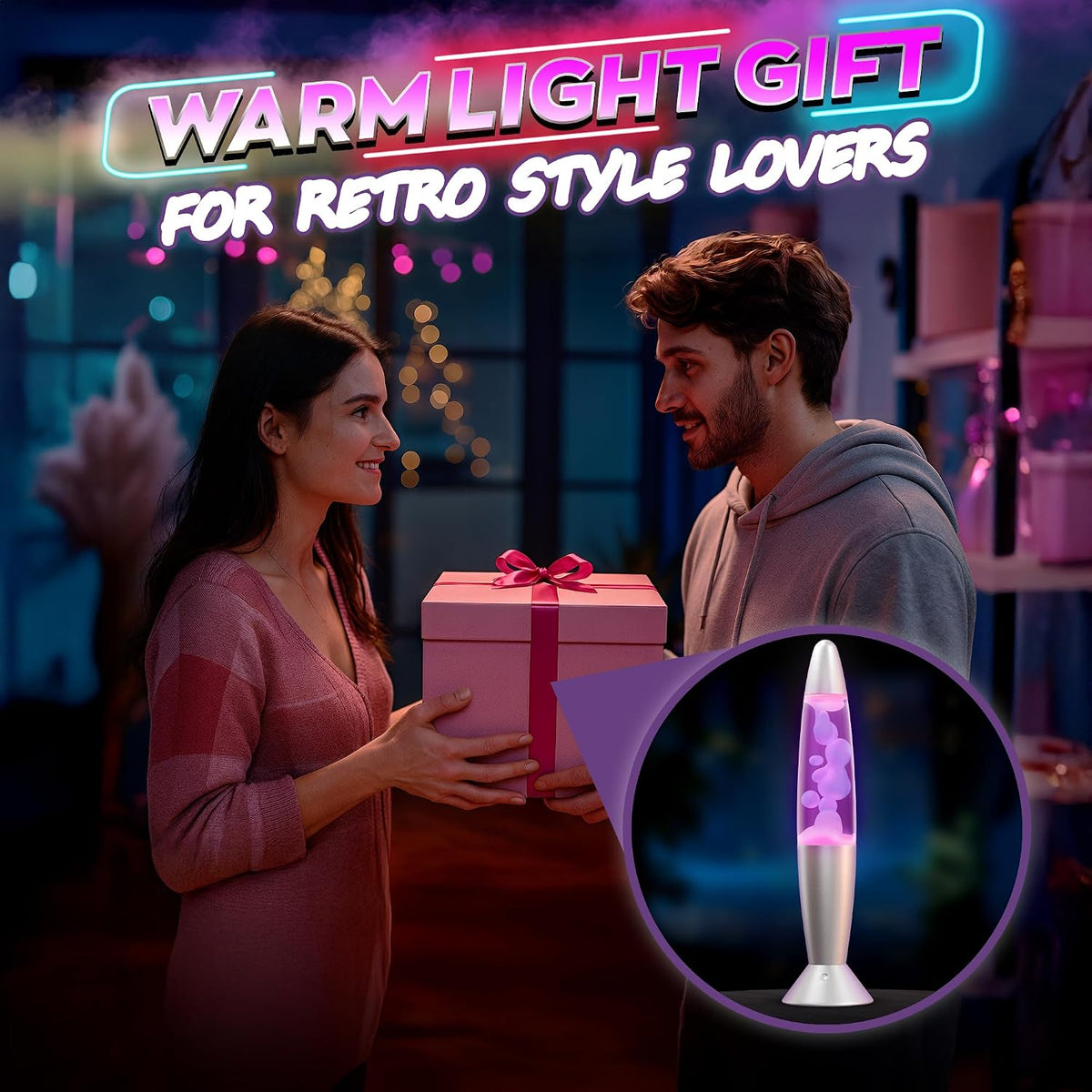 13.5 in Liquid Motion Mood Lamp, 17-Color LED Light, 4 Modes, Remote