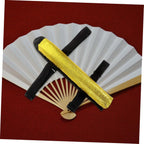 Halloween Season Fan Bag Fan Accessory for Folding Fans Golden Fabric Easy Storage and Carrying, Creative Stylish Design, Daily Use and Practice Sessions, Festival Decoration