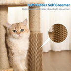 Made4Pets Cat Scratching Post, Self-Groomer with Trackball & Hair Brush