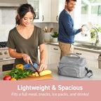 Stainless Steel Food Canister (Rose Gold) and Deluxe Lunch Bag Set (Blush)
