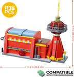 Futurama Planet Express Headquarters Building Set, 1,135-Piece Model with Light-Up Tower