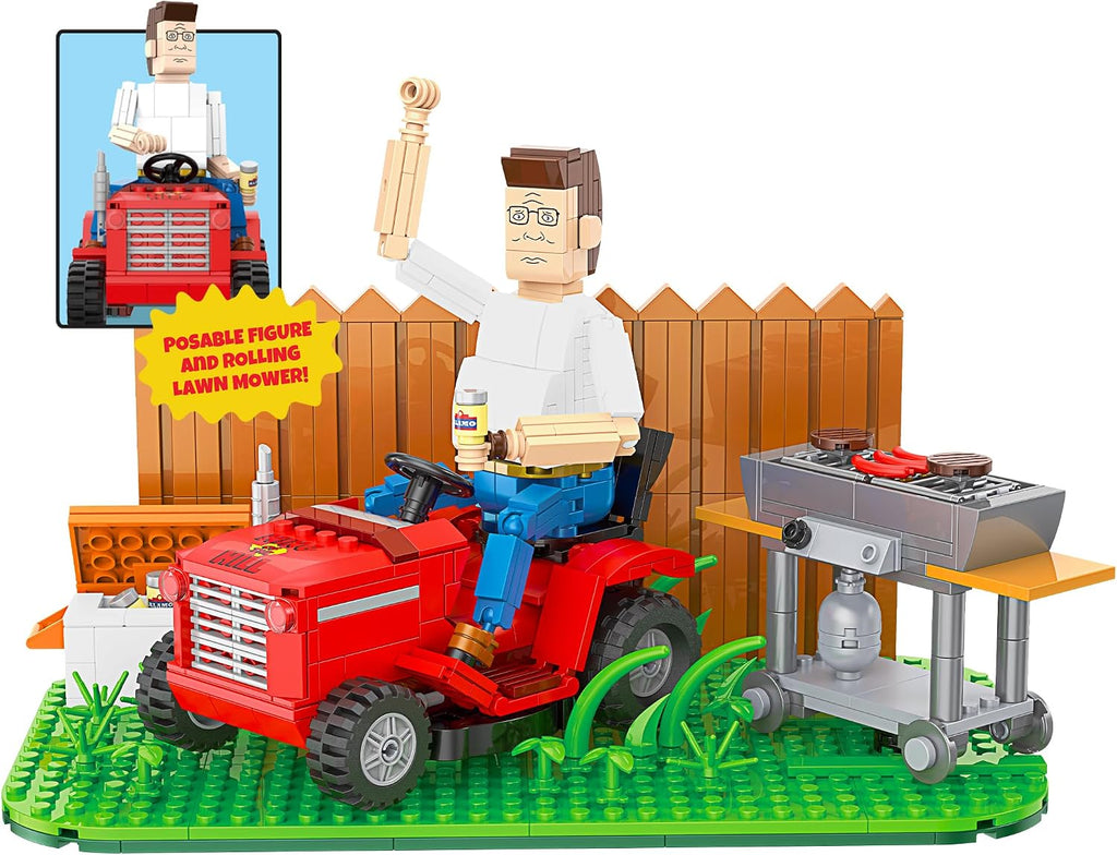 King of the Hill Hank Hill Backyard Building Kit, 586-Piece Collectible Set
