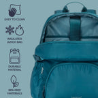 2-in-1 Adult Backpack & Insulated Lunch Bag