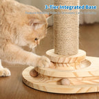 Made4Pets Cat Scratching Post, Self-Groomer with Trackball & Hair Brush