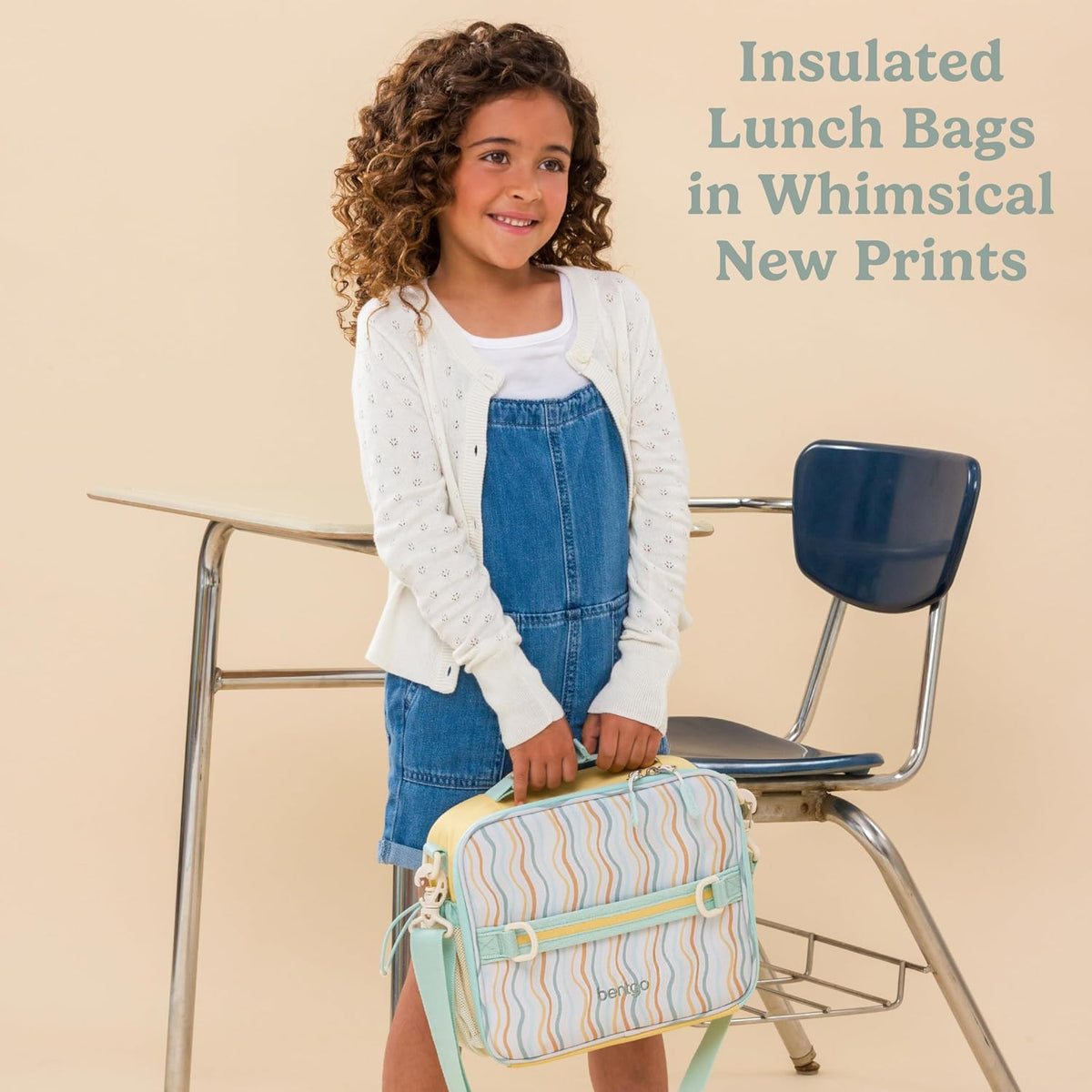 Kids Prints Lunch Bag Set With Water Bottle