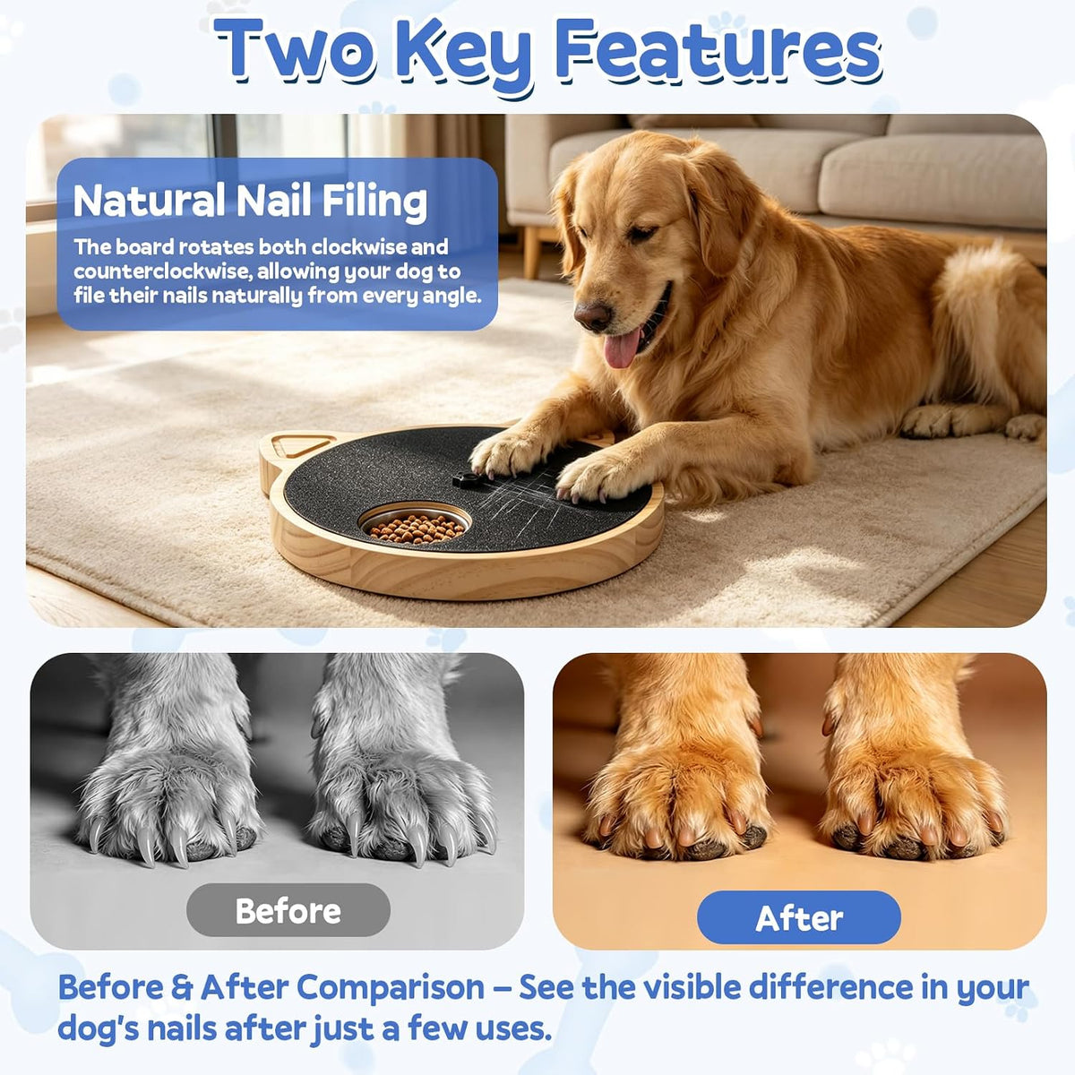 Dog Nail Scratch Board - Scratch Pad - Scratch Board Treat Box, Nail File