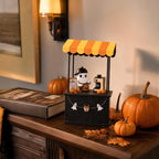 Halloween Ghost Coffee Cart Figurine, Cute Spooky Tabletop Decor