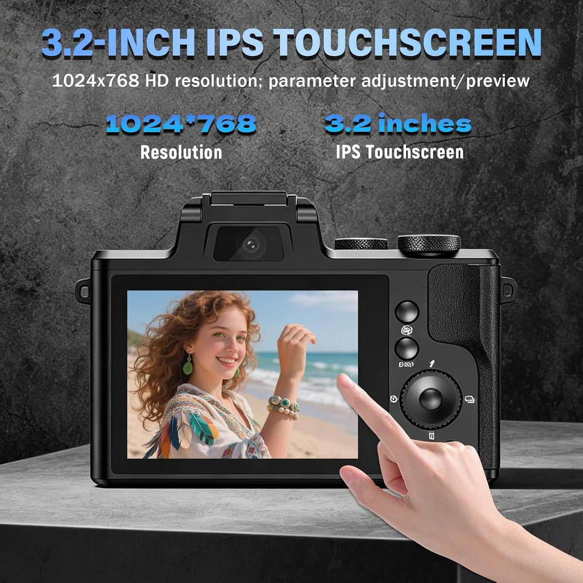 8K Digital Camera, 88MP Dual-Lens WiFi Camera