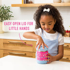 Kids Stainless Steel Food Jar and Reusable Plastic Utensils Set