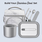 MicroSteel Leak-Proof Bento Lunch Box, Microwave & Oven-Safe