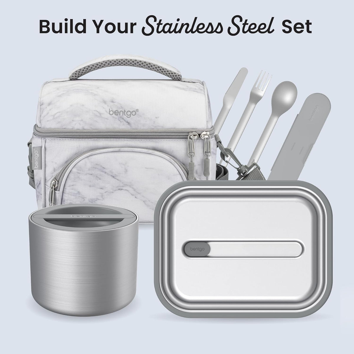 MicroSteel Leak-Proof Bento Lunch Box, Microwave & Oven-Safe
