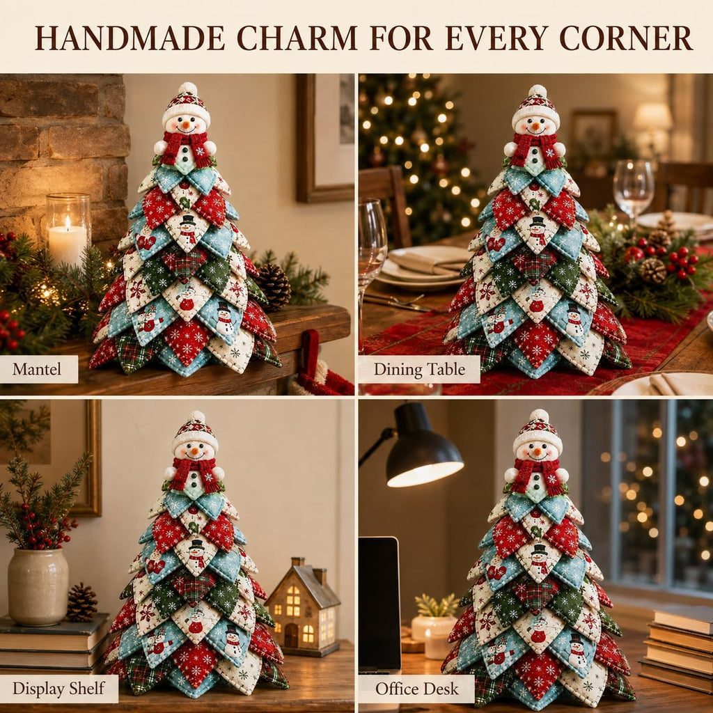 DIY Quilted Christmas and Halloween Tree Kit with Die-Cut Template (Type E) Die-Cut Template, Fabric, Filling and Printed