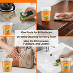 Coconut Oil Cleaning Paste, All Purpose Coconut Oil Cleaning Paste with Sponge for Kitchen, Stainless Steel, Wood Furniture and Leather (1pcs)