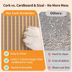 Natural Cork Cat Scratch Board & Furniture Protector
