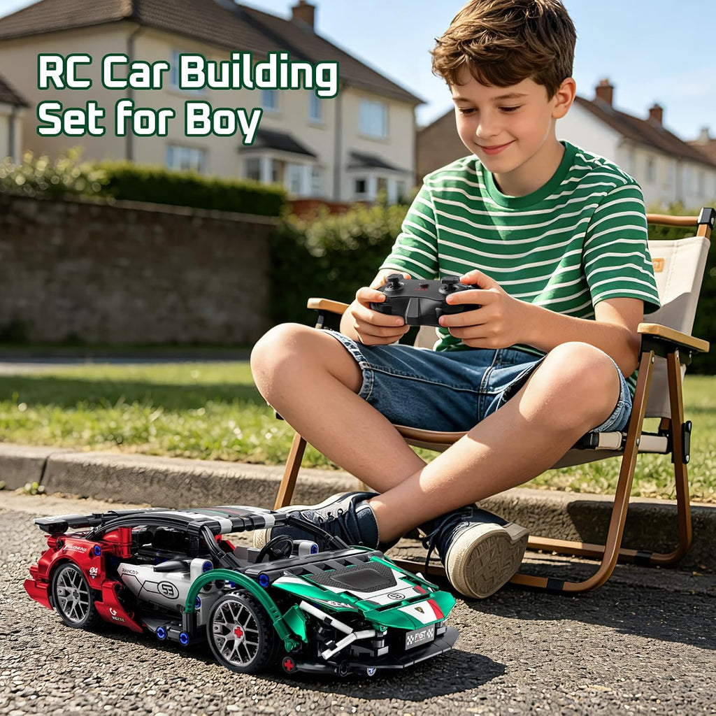 Remote Control Race Car Building Blocks, RC Construction Toy Set