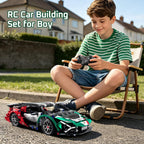 Remote Control Race Car Building Blocks, RC Construction Toy Set